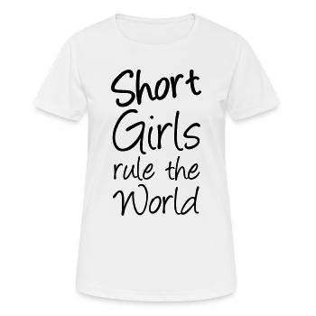Short Girls petite fille femme cadeau rengaine - T-shirt respirant Femme - blanc - Devant - AI Model Female 172 dark (172cm)