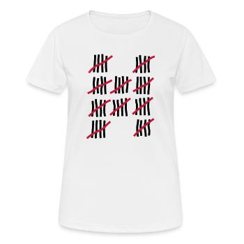Anniversaire 50 années - T-shirt respirant Femme - blanc - Devant - AI Model Female 172 dark (172cm)