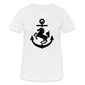 Stuttgart Wappen Anker, Stuttgarter - Frauen T-Shirt atmungsaktiv - Weiß - Vorne - AI Model Female 172 dark (172cm)