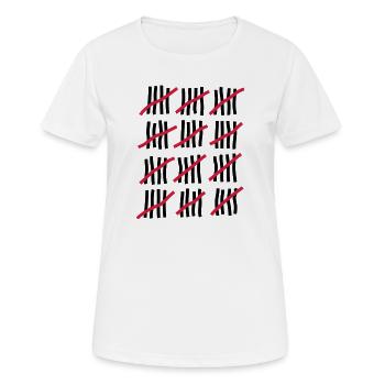 Anniversaire 60 ans - T-shirt respirant Femme - blanc - Devant - AI Model Female 172 dark (172cm)