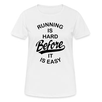 courir - T-shirt respirant Femme - blanc - Devant - AI Model Female 172 dark (172cm)