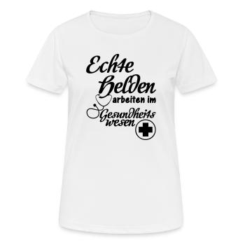 Gesundheitswesen Helden Medizin, Geschenk - Frauen T-Shirt atmungsaktiv - Weiß - Vorne - AI Model Female 172 dark (172cm)