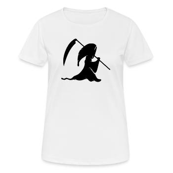 Grim Reaper - Women's Breathable T-Shirt - white - Front - AI Model Female 172 dark (172cm)