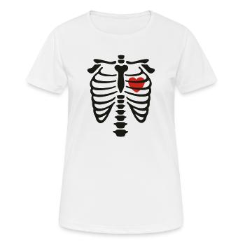 xray_heart_vector - T-shirt respirant Femme - blanc - Devant - AI Model Female 172 dark (172cm)
