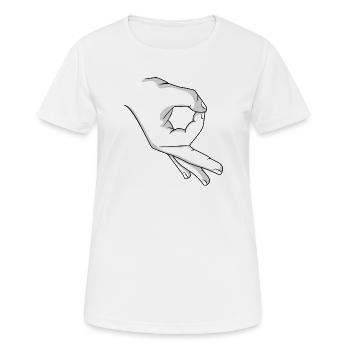 main de troll - T-shirt respirant Femme - blanc - Devant - AI Model Female 172 dark (172cm)