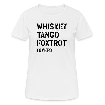 Whiskey Tango Foxtrot (over) - T-shirt respirant Femme - blanc - Devant - AI Model Female 172 dark (172cm)