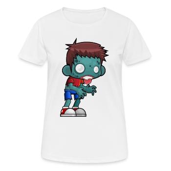 Zombie - Frauen T-Shirt atmungsaktiv - Weiß - Vorne - AI Model Female 172 dark (172cm)