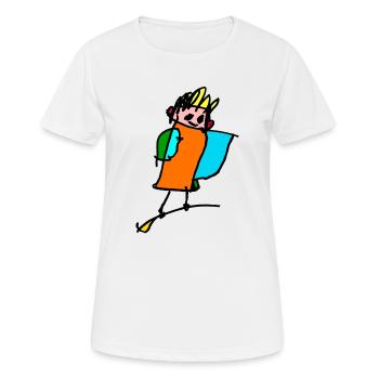 little witch on the broom - Women's Breathable T-Shirt - white - Front - AI Model Female 172 dark (172cm)