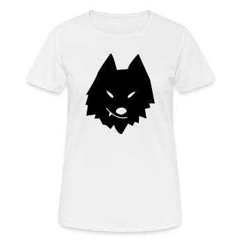 Wolfskopf Stilisiert - Frauen T-Shirt atmungsaktiv - Weiß - Vorne - AI Model Female 172 dark (172cm)