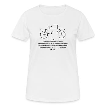 Les bicyclettes - bicyclette - T-shirt respirant Femme - blanc - Devant - AI Model Female 172 dark (172cm)