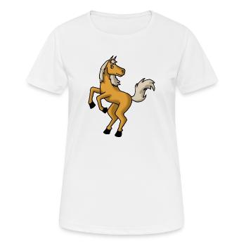 hippiques - T-shirt respirant Femme - blanc - Devant - AI Model Female 172 dark (172cm)