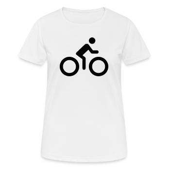 Logo de vélo - T-shirt respirant Femme - blanc - Devant - AI Model Female 172 dark (172cm)