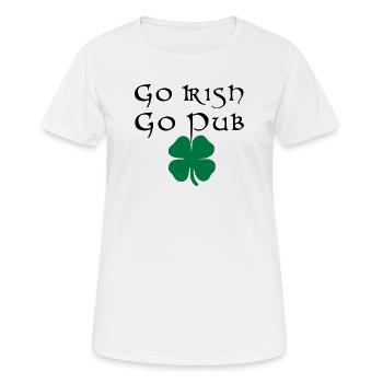 St Patricks Day Pub Irland irisch - Frauen T-Shirt atmungsaktiv - Weiß - Vorne - AI Model Female 172 dark (172cm)