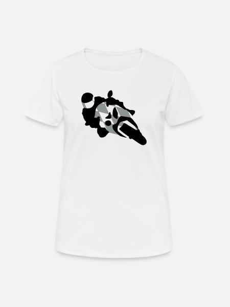 bayernbike2farb - Frauen T-Shirt atmungsaktiv - Weiß