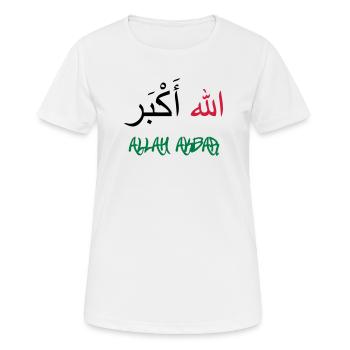 Allah Akbar - Frauen T-Shirt atmungsaktiv - Weiß - Vorne - AI Model Female 172 dark (172cm)