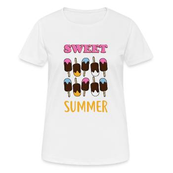 Doux été - T-shirt respirant Femme - blanc - Devant - AI Model Female 172 dark (172cm)
