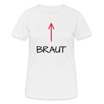 Braut Junggesellenabschied Junggesellin Pfeil - Frauen T-Shirt atmungsaktiv - Weiß - Vorne - AI Model Female 172 dark (172cm)