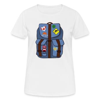 backpack - Women's Breathable T-Shirt - white - Front - AI Model Female 172 dark (172cm)