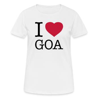 I LOVE GOA Indien - Frauen T-Shirt atmungsaktiv - Weiß - Vorne - AI Model Female 172 dark (172cm)