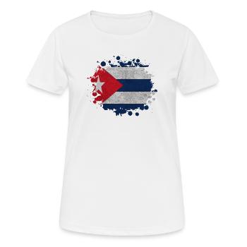 Cuba Blobs / Gift Havana Flag Caribbean - Women's Breathable T-Shirt - white - Front - AI Model Female 172 dark (172cm)