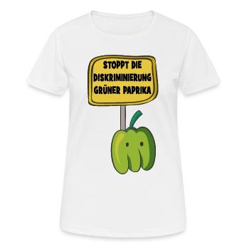paprika - Frauen T-Shirt atmungsaktiv - Weiß - Vorne - AI Model Female 172 dark (172cm)