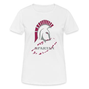 Spartan & Blut - Frauen T-Shirt atmungsaktiv - Weiß - Vorne - AI Model Female 172 dark (172cm)