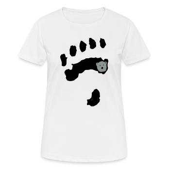 Eisbär + Tatze - Frauen T-Shirt atmungsaktiv - Weiß - Vorne - AI Model Female 172 dark (172cm)