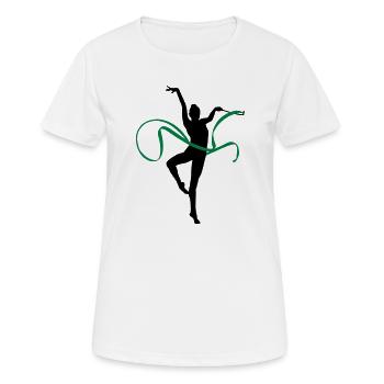Gymnastik - Frauen T-Shirt atmungsaktiv - Weiß - Vorne - AI Model Female 172 dark (172cm)