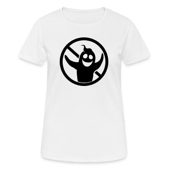 schwarz zeichen symbol verboten schild gespenst ge - Frauen T-Shirt atmungsaktiv - Weiß - Vorne - AI Model Female 172 dark (172cm)