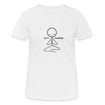 meditation - Women's Breathable T-Shirt - white - Front - AI Model Female 172 dark (172cm)