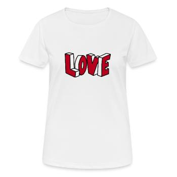 Amour amour - T-shirt respirant Femme - blanc - Devant - AI Model Female 172 dark (172cm)
