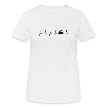 Zug - Frauen T-Shirt atmungsaktiv - Weiß - Vorne - AI Model Female 172 dark (172cm)