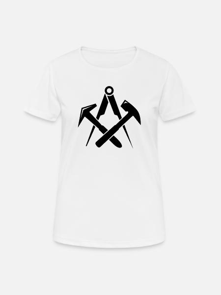Dachdecker Zunftzeichen - Frauen T-Shirt atmungsaktiv - Weiß