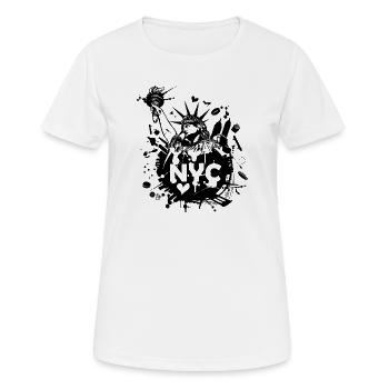 NEW YORK - Women's Breathable T-Shirt - white - Front - AI Model Female 172 dark (172cm)