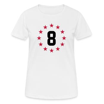 Achten Geburtstag - Frauen T-Shirt atmungsaktiv - Weiß - Vorne - AI Model Female 172 dark (172cm)