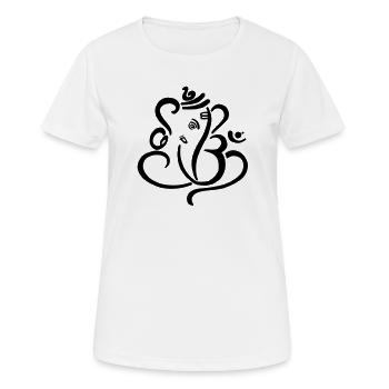 Ganesha - T-shirt respirant Femme - blanc - Devant - AI Model Female 172 dark (172cm)