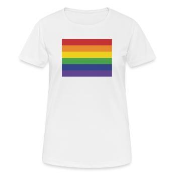 Rainbow flag - Women's Breathable T-Shirt - white - Front - AI Model Female 172 dark (172cm)