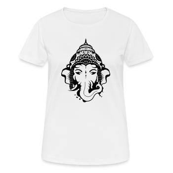 Ganesh, dieu à tête d'éléphant - T-shirt respirant Femme - blanc - Devant - AI Model Female 172 dark (172cm)