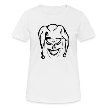 Evil Joker - Frauen T-Shirt atmungsaktiv - Weiß - Vorne - AI Model Female 172 dark (172cm)