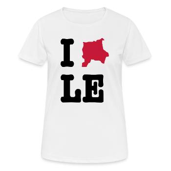 I Love Leipzig (I heart LE) - City Outlines - Women's Breathable T-Shirt - white - Front - AI Model Female 172 dark (172cm)