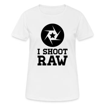 I Shoot RAW - Star - T-shirt respirant Femme - blanc - Devant - AI Model Female 172 dark (172cm)