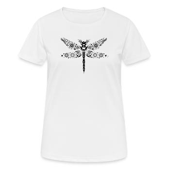 une fantaisie libellule - T-shirt respirant Femme - blanc - Devant - AI Model Female 172 dark (172cm)