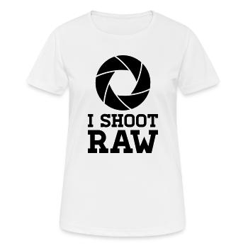 I Shoot Film – Analog Kamera ?-Format Design - Frauen T-Shirt atmungsaktiv - Weiß - Vorne - AI Model Female 172 dark (172cm)