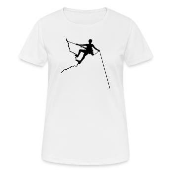 Bergsteiger - Frauen T-Shirt atmungsaktiv - Weiß - Vorne - AI Model Female 172 dark (172cm)