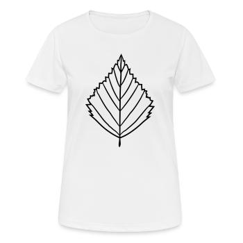 kontur birke blatt baum pflanze form clipart desig - Frauen T-Shirt atmungsaktiv - Weiß - Vorne - AI Model Female 172 dark (172cm)