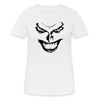 Evil Face - Women's Breathable T-Shirt - white - Front - AI Model Female 172 dark (172cm)