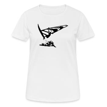 Windsurfing - Frauen T-Shirt atmungsaktiv - Weiß - Vorne - AI Model Female 172 dark (172cm)