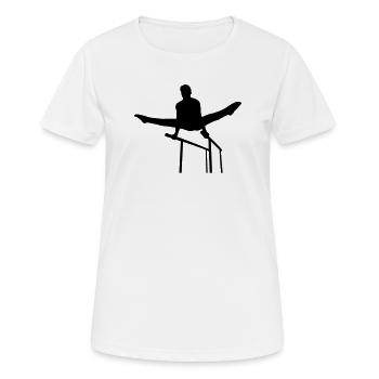 Gymnastics man - Women's Breathable T-Shirt - white - Front - AI Model Female 172 dark (172cm)