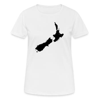 Neuseeland Karte - Frauen T-Shirt atmungsaktiv - Weiß - Vorne - AI Model Female 172 dark (172cm)