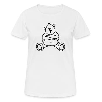 Offensé Ours / Ours [v1 1c] - T-shirt respirant Femme - blanc - Devant - AI Model Female 172 dark (172cm)
